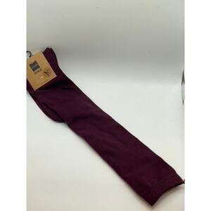 LOOK FOOTWEAR Women's Dark Burgundy Ribbed Over-The-Knee Socks SZ OS